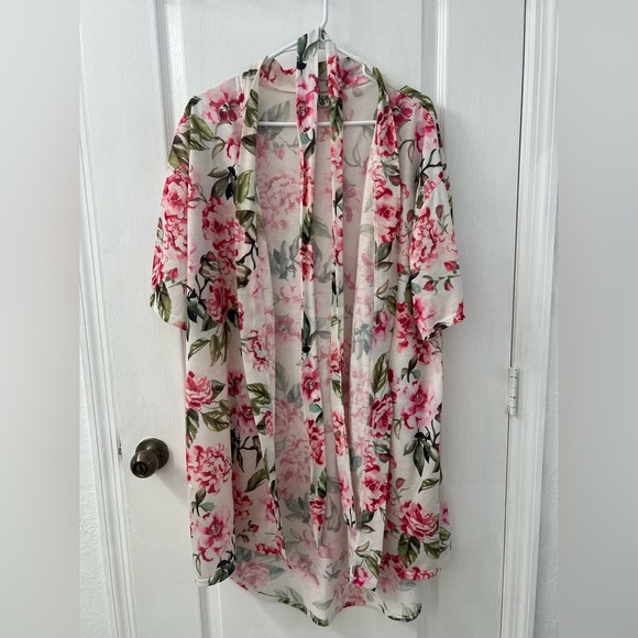 Show Me Your Mumu Pink Floral Brie Robe Garden Of Blooms One Size - Picture 8 of 11